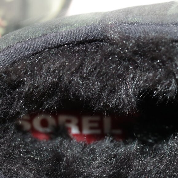 Sorel Women Bodega Run Slip On Shoe Size 8 Green Camo Mule Slipper Quilted Nylon - Picture 10 of 12